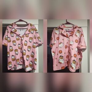 Lot Of 2 Women's Hello Kitty PJ Tops Size XL